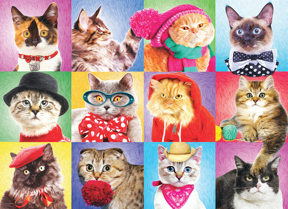 Family Oversize Puzzles - Silly Cats (ONLINE ORDER ONLY)
