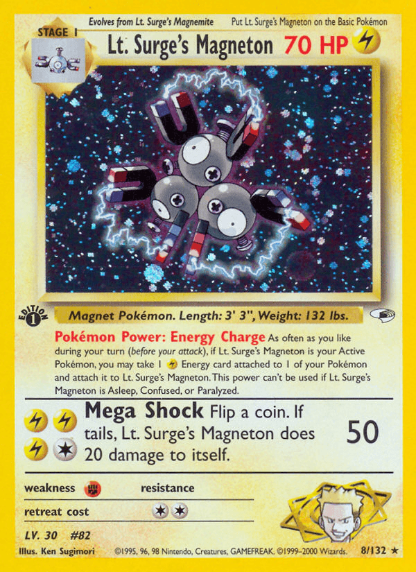 Lt. Surge's Magneton (8/132) [Gym Heroes 1st Edition] (Online Only)