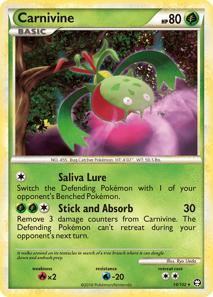 Carnivine (16/102) [HeartGold & SoulSilver: Triumphant] (Online Only)
