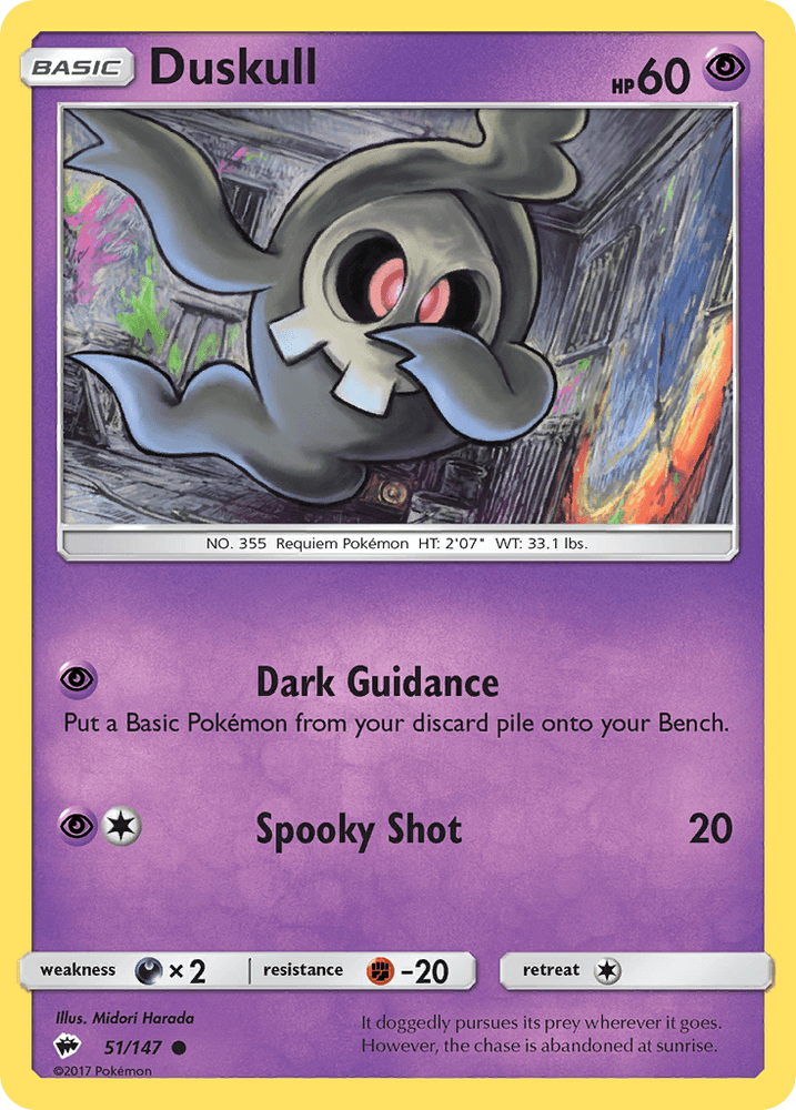 Duskull (51/147) [Sun & Moon: Burning Shadows] (Online Only)