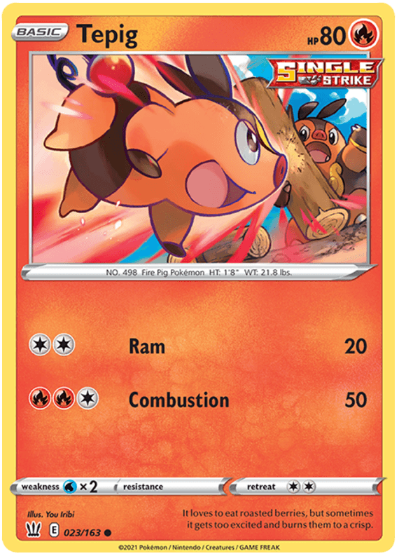 Tepig (023/163) [Sword & Shield: Battle Styles] (Online Only)