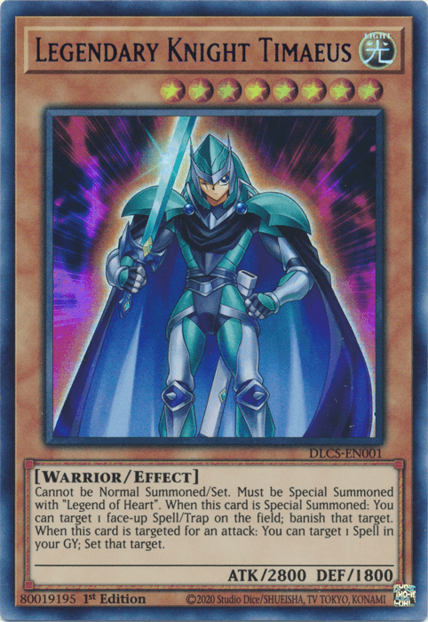 Legendary Knight Timaeus (Blue) [DLCS-EN001] Ultra Rare (ONLINE ORDER ONLY)
