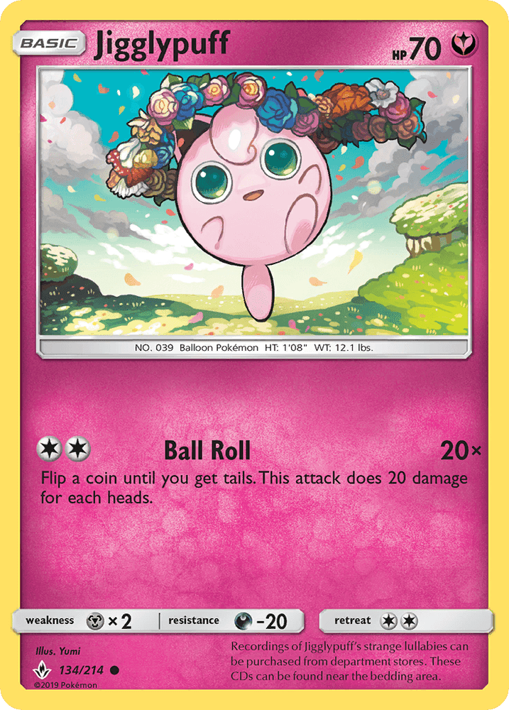 Jigglypuff (134/214) [Sun & Moon: Unbroken Bonds] (Online Only)