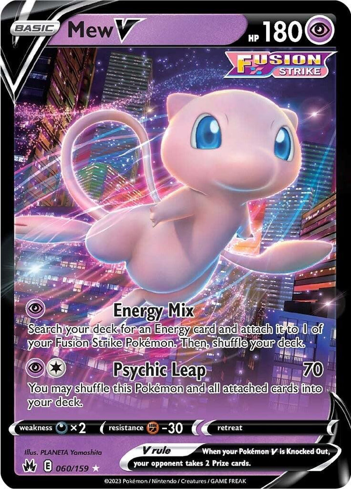 Mew V (060/159) [Sword & Shield: Crown Zenith] (Online Only)