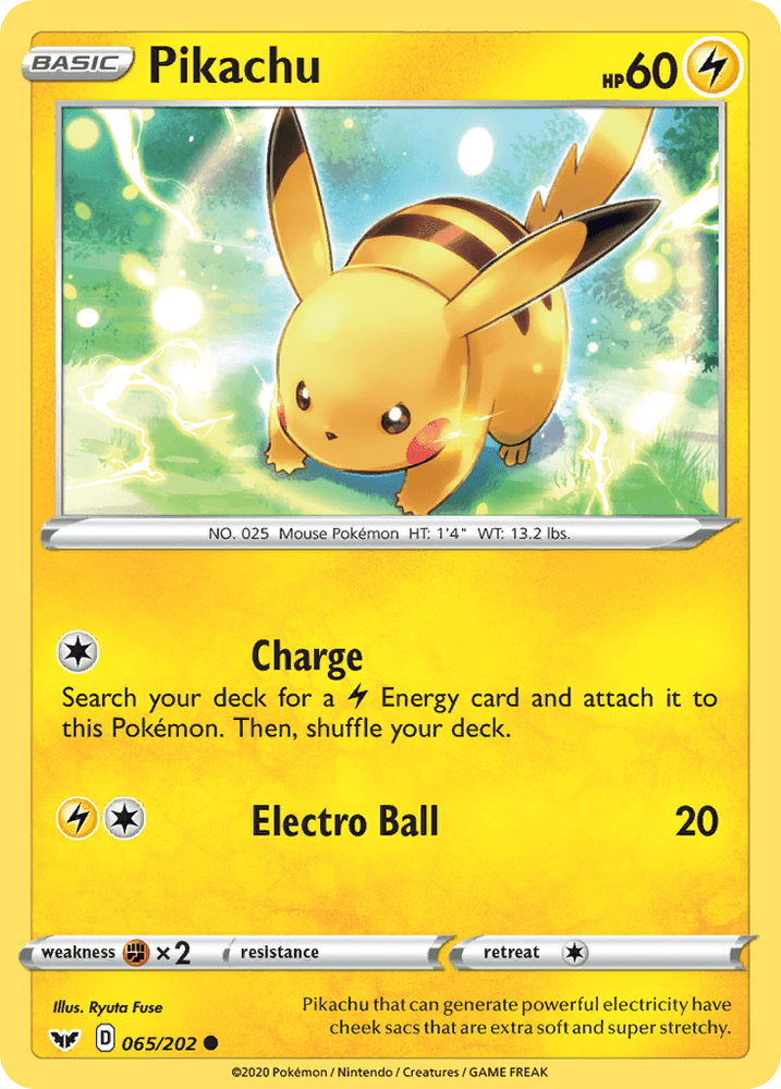 Pikachu (065/202) [Sword & Shield: Base Set] (Online Only)