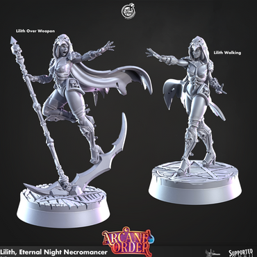 3D Printed Cast n Play Lilith Eternal Night Necromancer 28mm 32mm D&D (Online Only)