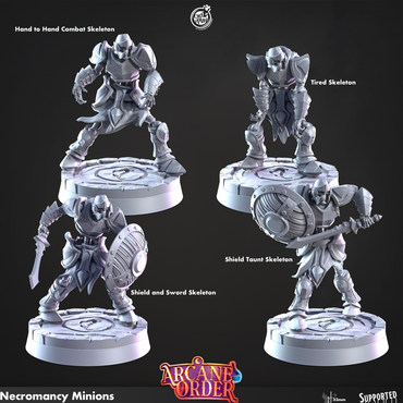 3D Printed Cast n Play Necromancy Minions 28mm 32mm D&D (Online Only)