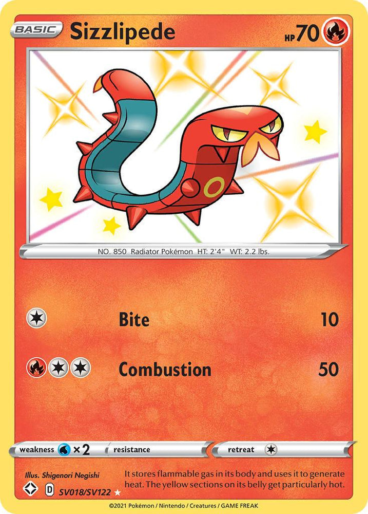 Sizzlipede (SV018/SV122) [Sword & Shield: Shining Fates] (Online Only)