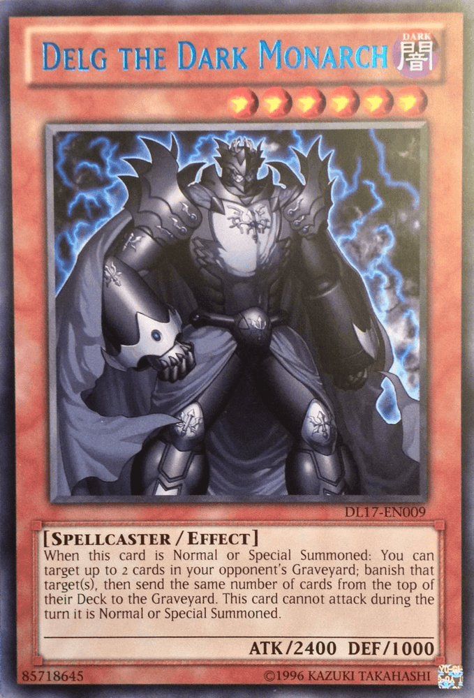 Delg the Dark Monarch (Blue) [DL17-EN009] Rare (ONLINE ORDER ONLY)
