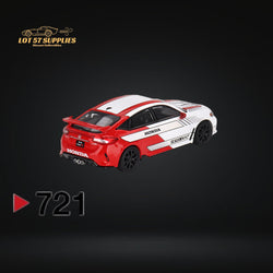 Mini-GT Honda Civic Type R #2 2023 Pace Car White #721 1:64 MGT00721 (ONLINE ORDER ONLY)