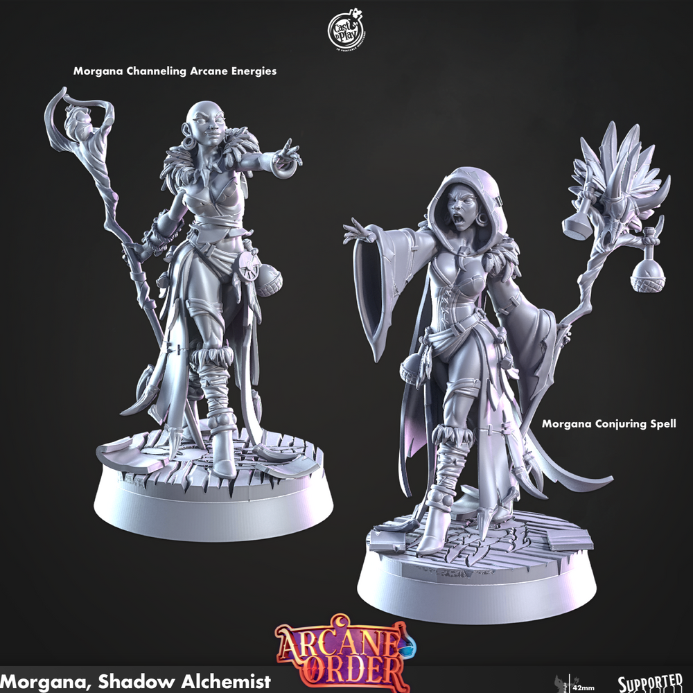 3D Printed Cast n Play Morgana Shadow Alchemist 28mm 32mm D&D (Online Only)
