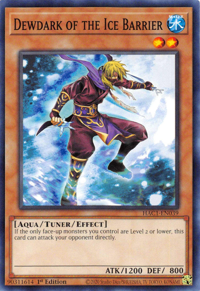 Dewdark of the Ice Barrier (Duel Terminal) [HAC1-EN039] Parallel Rare (ONLINE ORDER ONLY)
