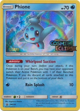 Phione (SM220) (Staff Prerelease Promo) [Sun & Moon: Black Star Promos] (Online Only)