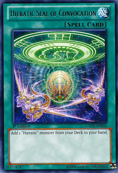 Hieratic Seal of Convocation [GAOV-EN056] Rare (ONLINE ORDER ONLY)