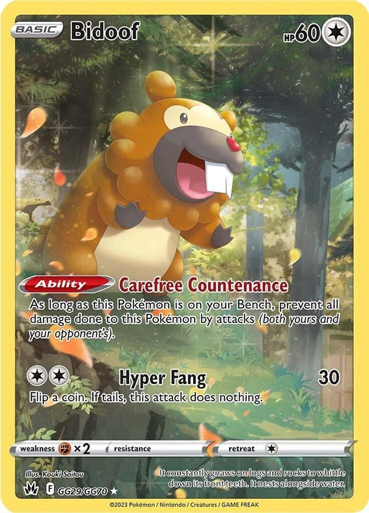 Bidoof (GG29/GG70) [Sword & Shield: Crown Zenith] (Online Only)