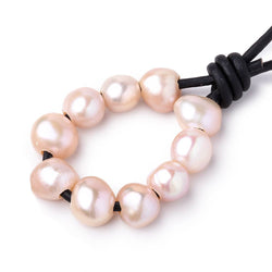 8.5-10mm Ballet Pink Large Hole Baroque Pearls Set of 10 (ONLINE ORDER ONLY)