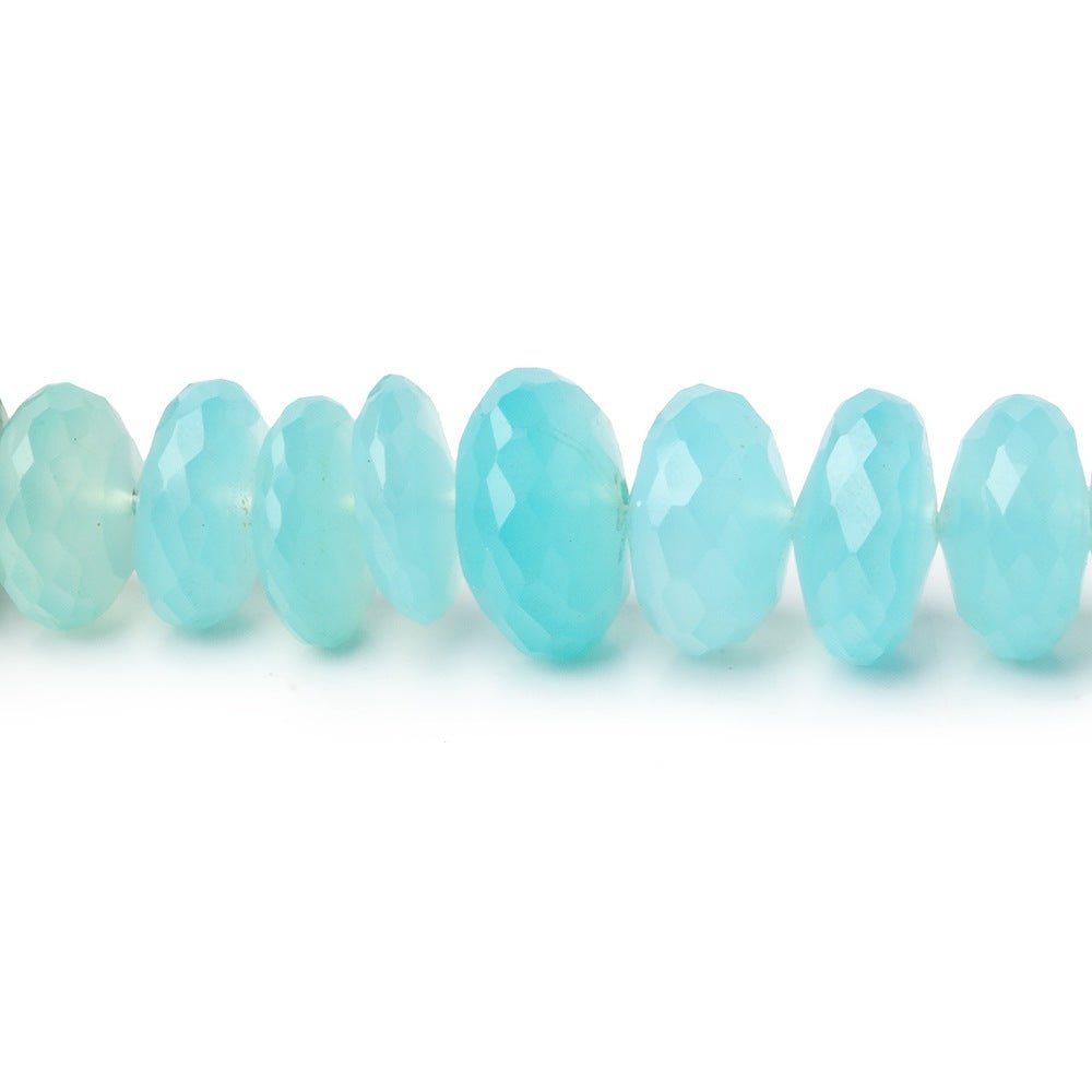 8.5-10mm Multi Color Chalcedony Faceted Rondelle 19 inch 94 Beads (ONLINE ORDER ONLY)