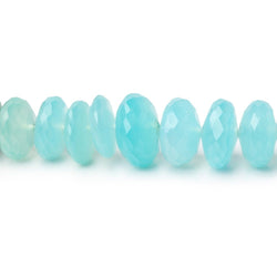 8.5-10mm Multi Color Chalcedony Faceted Rondelle 19 inch 94 Beads (ONLINE ORDER ONLY)