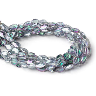 8.5-10mm Mystic White Topaz Straight Drill Faceted Pears 9 inch 25 Beads (ONLINE ORDER ONLY)