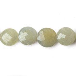 8.5-12mm Fancy Sapphire Faceted Coin Beads 8 inch 19 pieces (ONLINE ORDER ONLY)