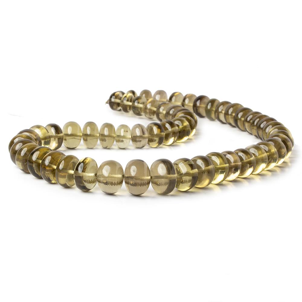 8.5-13.5mm Honey Quartz plain rondelle beads 16 inch 56 pieces (ONLINE ORDER ONLY)