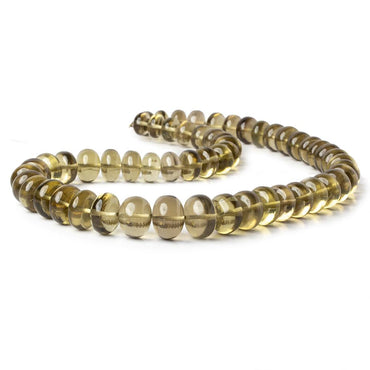 8.5-13.5mm Honey Quartz plain rondelle beads 16 inch 56 pieces (ONLINE ORDER ONLY)