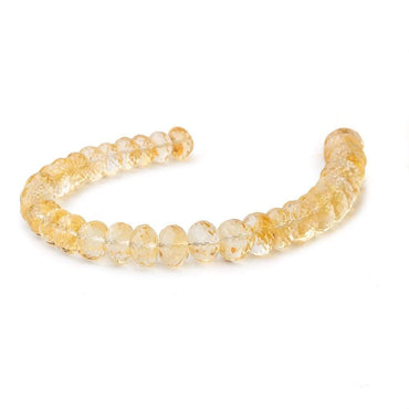 8.5-13mm Citrine Faceted Rondelle Beads 8.5 inch 33 pieces (ONLINE ORDER ONLY)