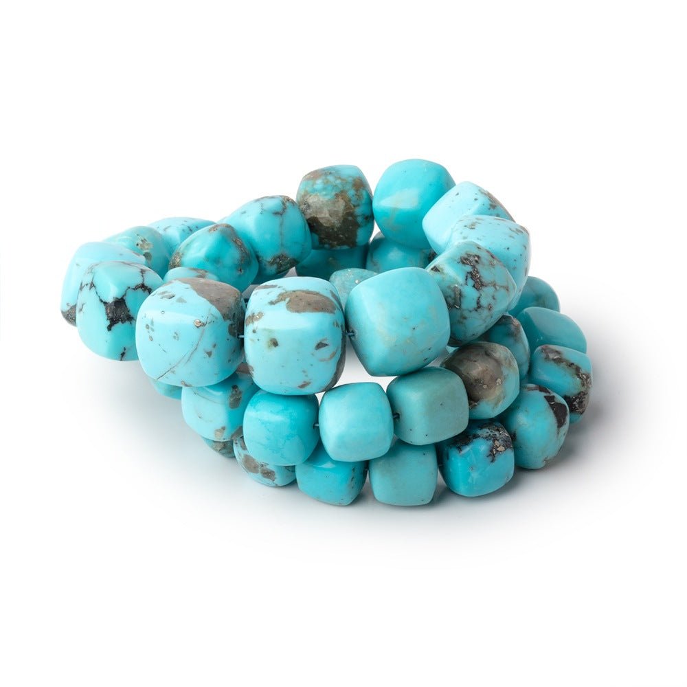 8.5-13mm Sleeping Beauty Turquoise Plain Cubes 16 inch 41 Beads AAA (ONLINE ORDER ONLY)