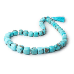8.5-13mm Sleeping Beauty Turquoise Plain Cubes 16 inch 41 Beads AAA (ONLINE ORDER ONLY)