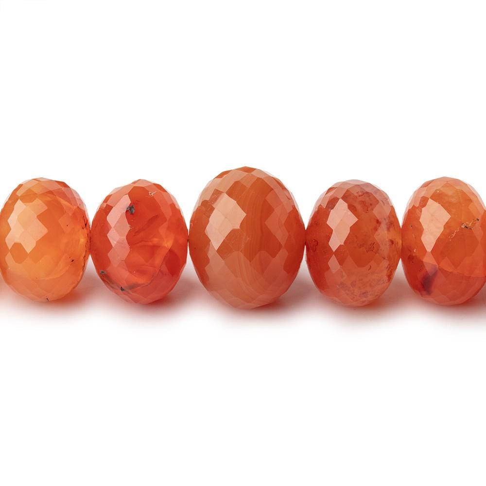 8.5-14mm Carnelian Faceted Rondelle Beads 16 inch 50 pieces AA (ONLINE ORDER ONLY)