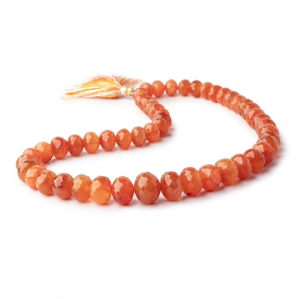 8.5-14mm Carnelian Faceted Rondelle Beads 16 inch 50 pieces AA (ONLINE ORDER ONLY)