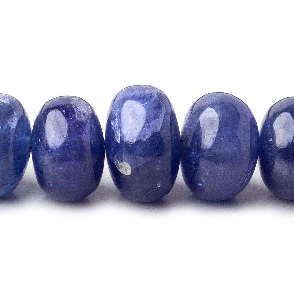 8.5-14mm Tanzanite Plain Rondelles 15 inch 55 Beads AA Grade (ONLINE ORDER ONLY)