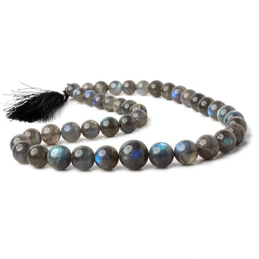 8.5-15.5mm Labradorite plain round beads 19 inch 43 pieces (ONLINE ORDER ONLY)