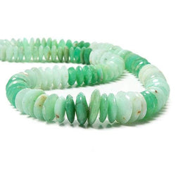 8.5-17mm Chrysoprase German Faceted Rondelle Beads 16 inch 108 pieces (ONLINE ORDER ONLY)