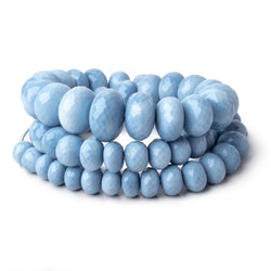 8.5-18mm Owyhee Blue Opal Faceted Rondelle Beads 20 inch 60 pieces AA (ONLINE ORDER ONLY)