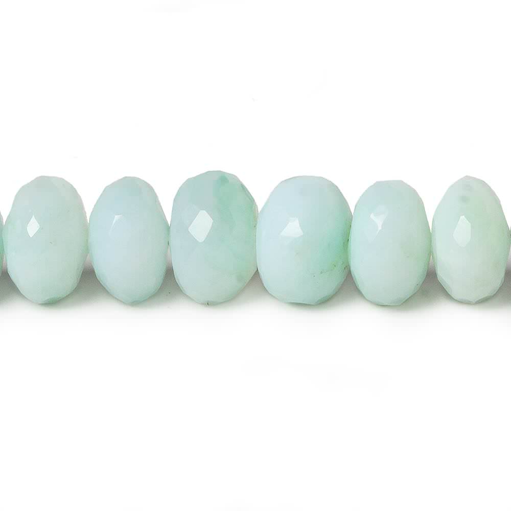 8.5-9.5mm Blue Peruvian Opal faceted rondelle beads 16 inch 72 pieces (ONLINE ORDER ONLY)