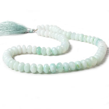 8.5-9.5mm Blue Peruvian Opal faceted rondelle beads 16 inch 72 pieces (ONLINE ORDER ONLY)