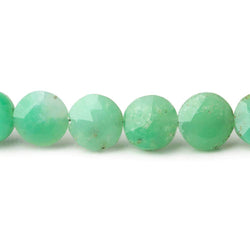 8.5-9.5mm Chrysoprase Faceted Coins 8 inch 23 beads (ONLINE ORDER ONLY)