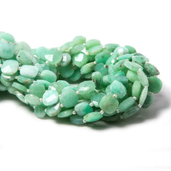 8.5-9.5mm Chrysoprase faceted pillow beads 14 inch 30 pieces (ONLINE ORDER ONLY)