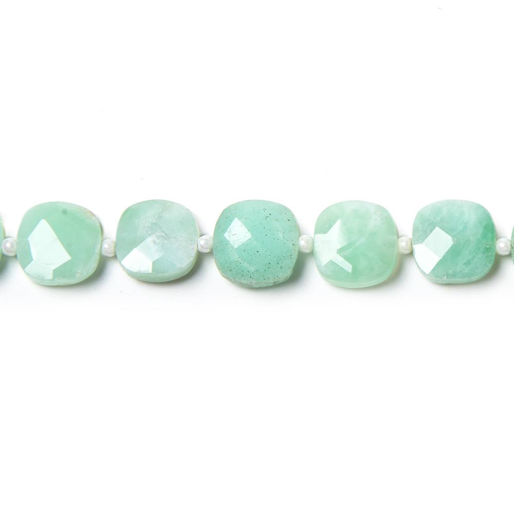 8.5-9.5mm Chrysoprase faceted pillow beads 14 inch 30 pieces (ONLINE ORDER ONLY)