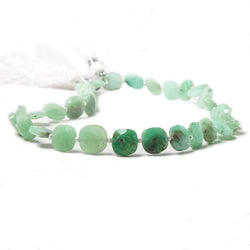 8.5-9.5mm Chrysoprase faceted pillow beads 14 inch 30 pieces (ONLINE ORDER ONLY)