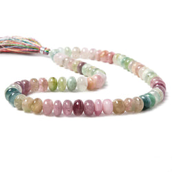 8.5-9.5mm Multi Color Afghani Tourmaline Plain Rondelle Beads 16 inch 67 pieces (ONLINE ORDER ONLY)