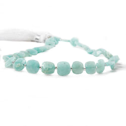 8.5-9mm Amazonite faceted pillow beads 14 inch 33 pieces (ONLINE ORDER ONLY)