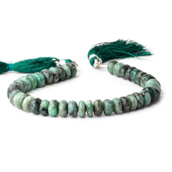 8.5-9mm Brazilian Emerald faceted rondelle beads 8 inch 37 pieces (ONLINE ORDER ONLY)