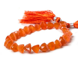 8.5-9mm Carnelian straight drilled trillion beads 8 inch 26 pieces (ONLINE ORDER ONLY)