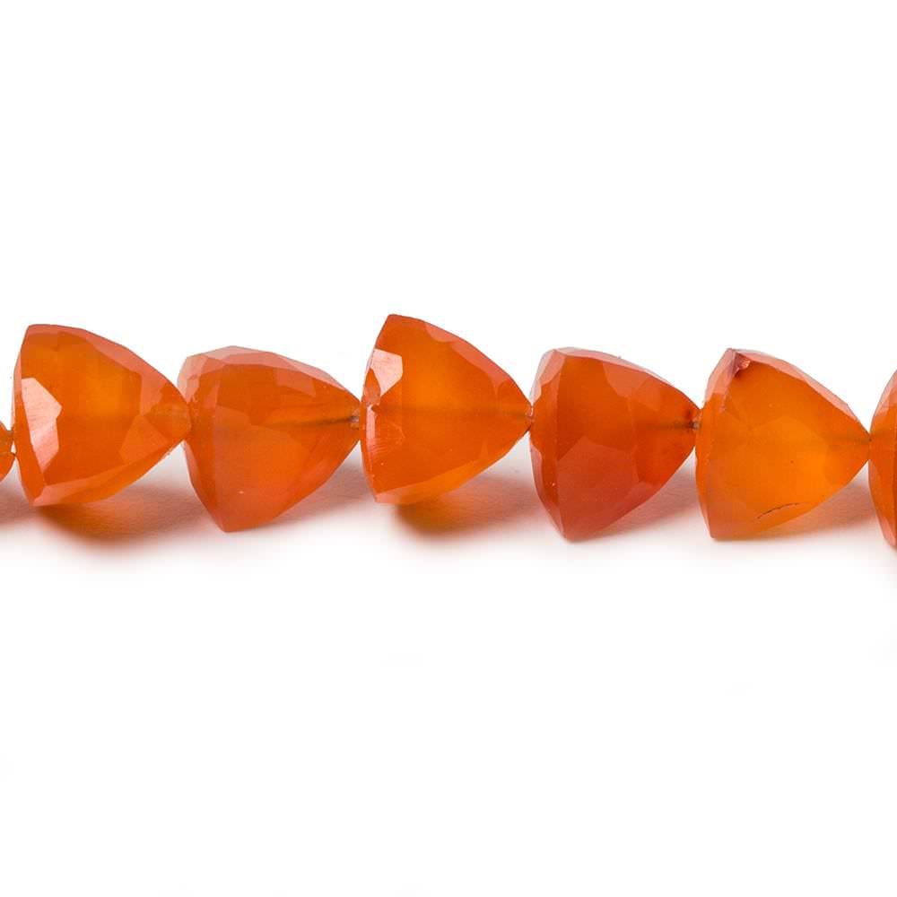 8.5-9mm Carnelian straight drilled trillion beads 8 inch 26 pieces (ONLINE ORDER ONLY)