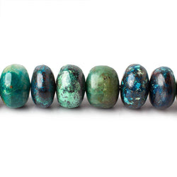 8.5-9mm Chrysocolla Plain Rondelle Beads 16 inch 61 pieces AA grade (ONLINE ORDER ONLY)