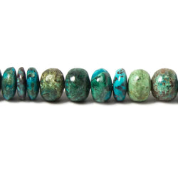 8.5-9mm Chrysocolla Plain Rondelle Beads 16 inch 61 pieces AA grade (ONLINE ORDER ONLY)