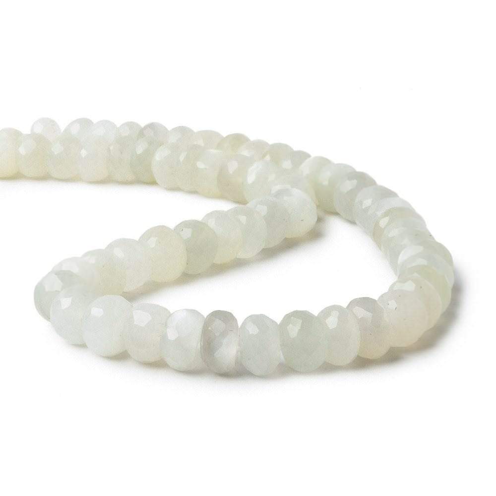 8.5-9mm Cream Moonstone faceted rondelle beads 13 inch 59 pieces AAA (ONLINE ORDER ONLY)