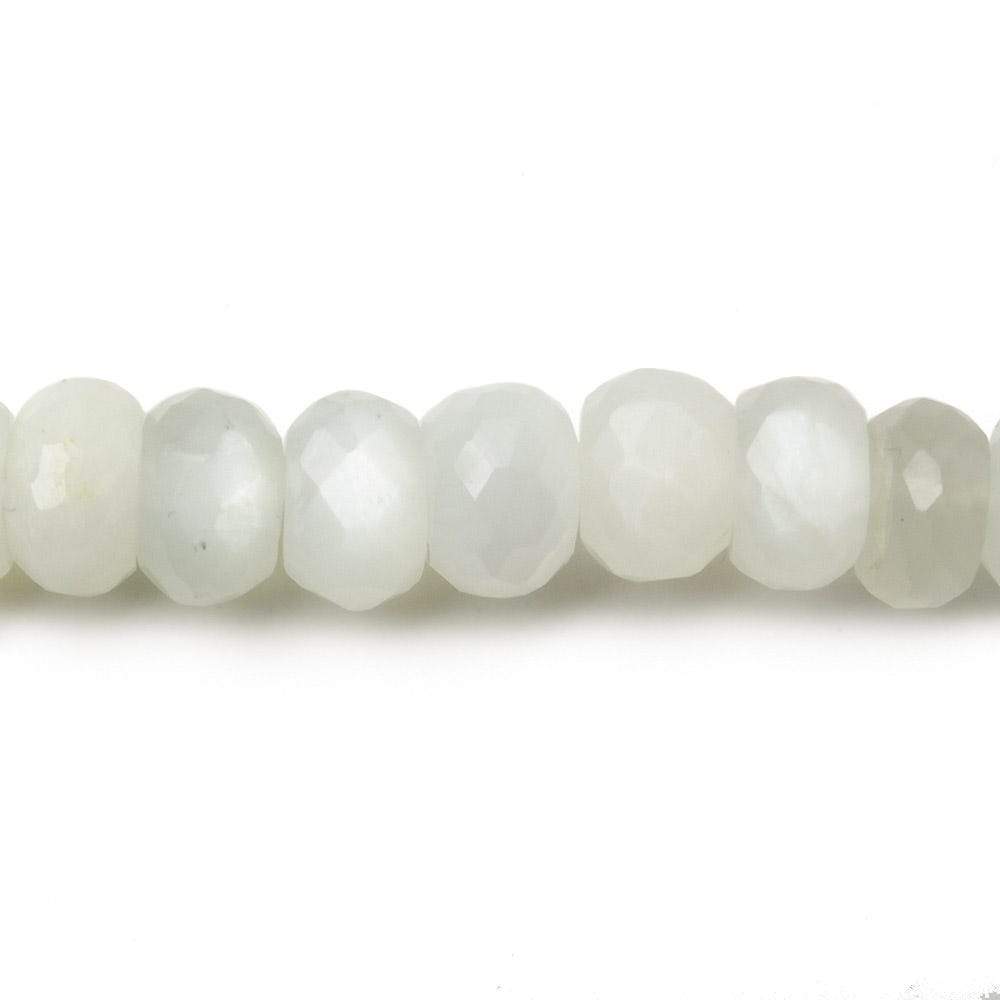 8.5-9mm Cream Moonstone faceted rondelle beads 13 inch 59 pieces AAA (ONLINE ORDER ONLY)